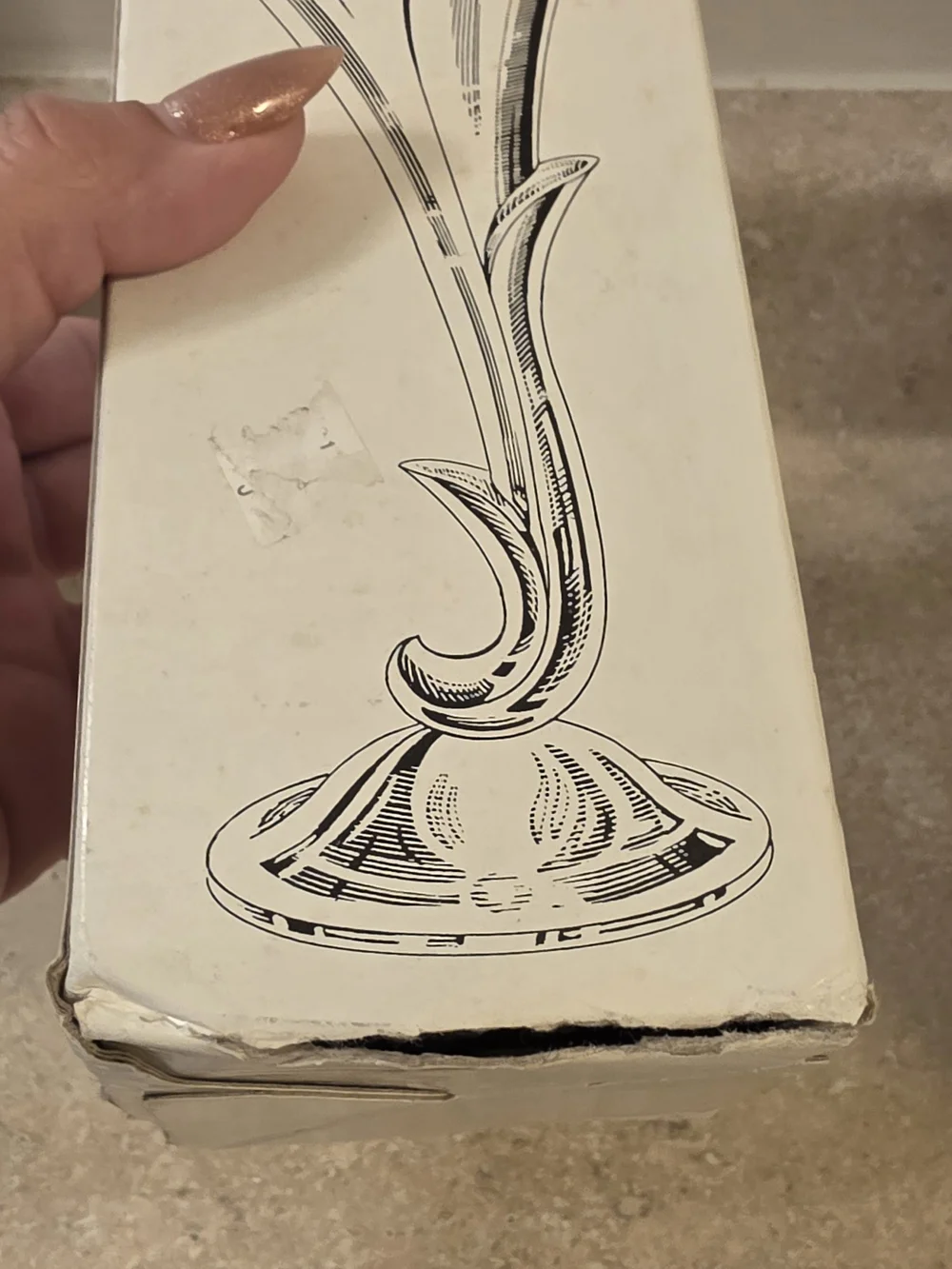 NIB Vintage Godinger Silver Calla Lily Bud Vase New Old Stock